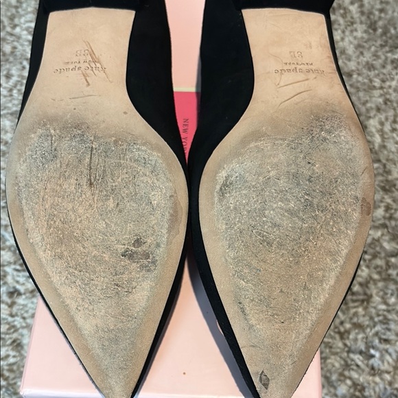 Kate Spade Black Flats with Sparkling Buckle - Picture 4 of 6